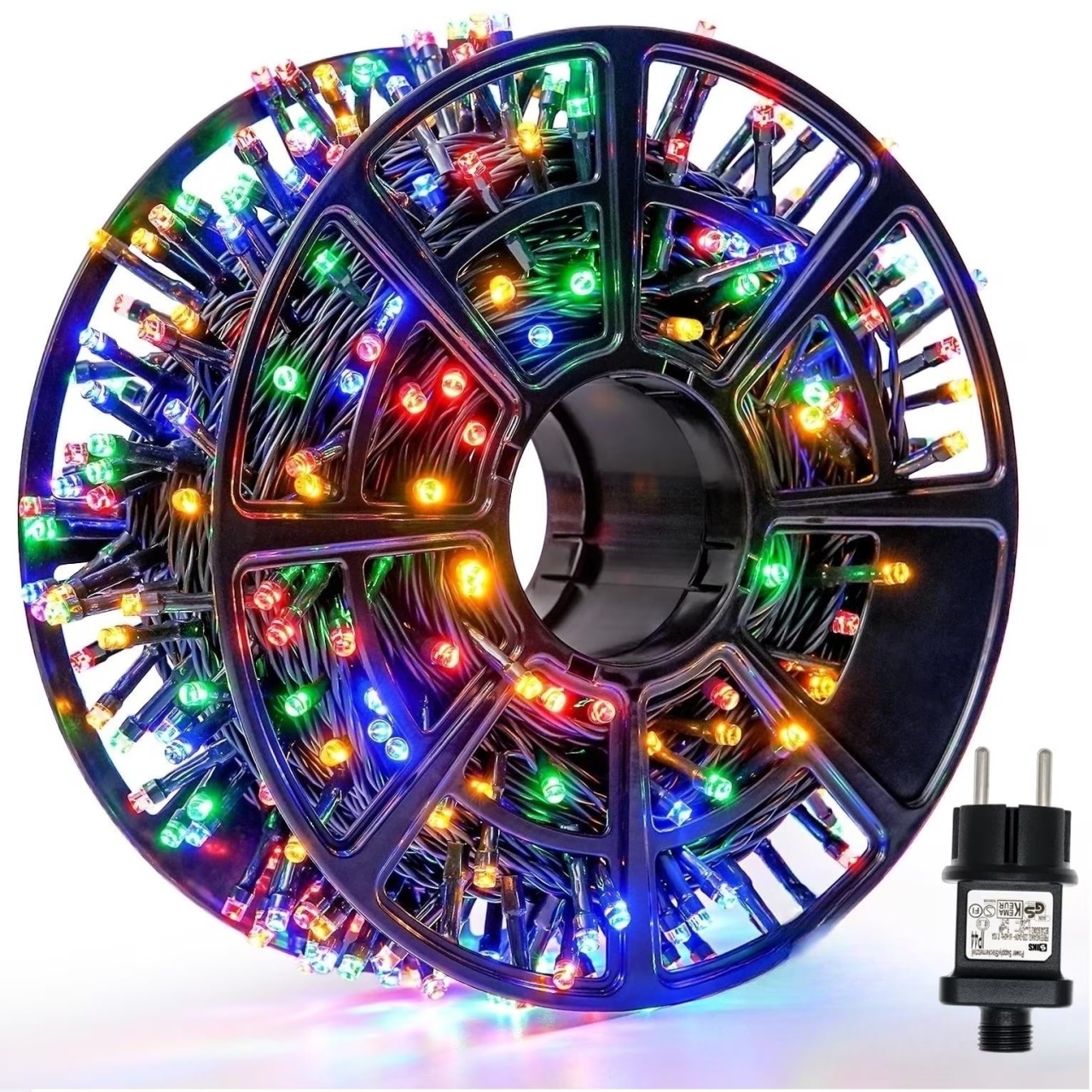 Instalatie Luminoasa tip Rola, Interior/Exterior, IP44, 8 Programe, 30/40/50/80/100m, cu 150/200/250/400/500 LED-uri, Lumina Multicolora