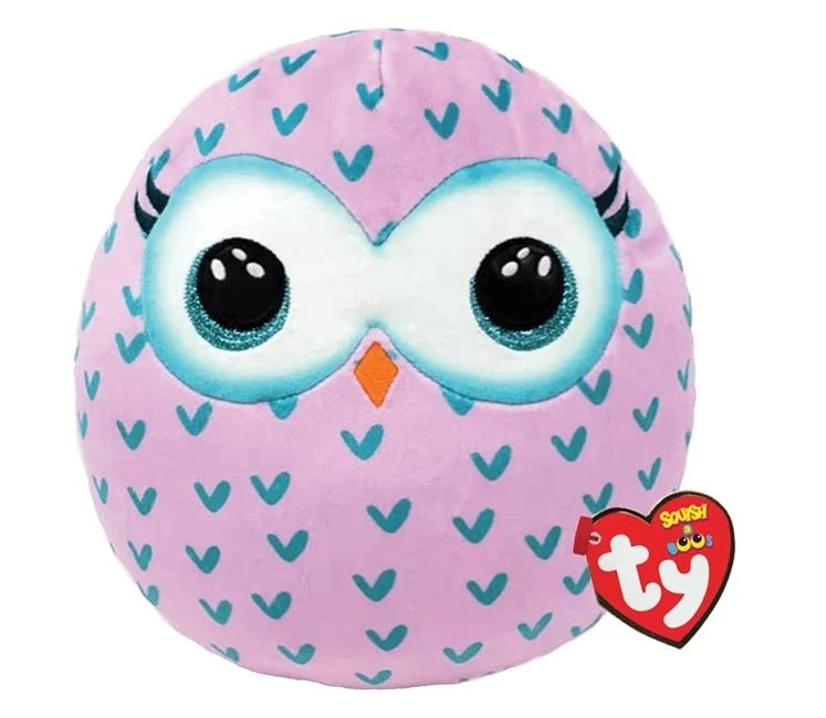 Jucărie de Pluș Squishy Beanies Bufniță, 25 cm, lila