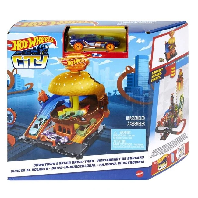 Kit pentru diverse piste pentru masini, pe tema Hot Wheels City Nemesis, dimensiuni 5x5x5cm, multicolor