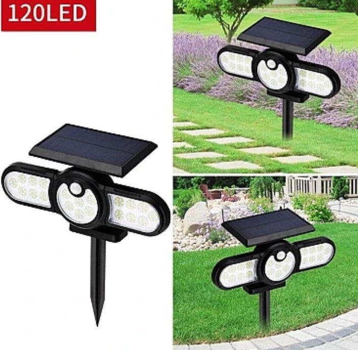Lampa solara cu inductie SH-1206C si panou Solar Integrat 3 Capete Reglabile - 1 | YEO
