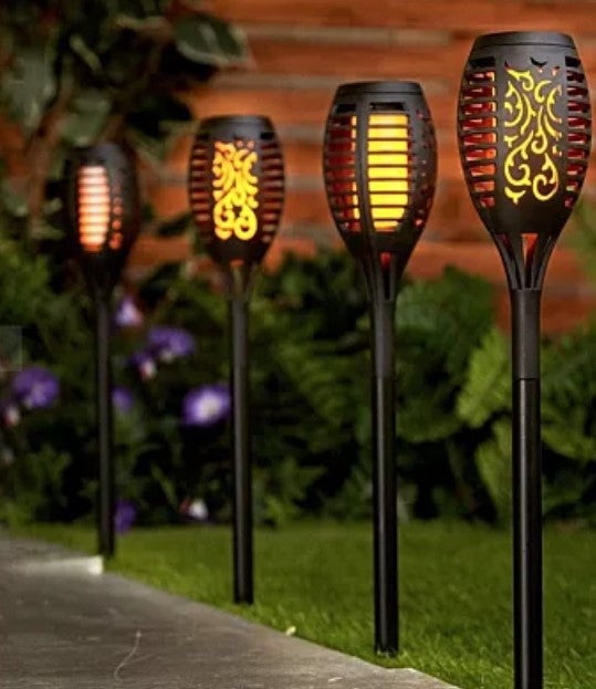 Lampă solară de grădină XF-6018 58cm, decorativa, cu design elegant, de culoare neagra - 1 | YEO