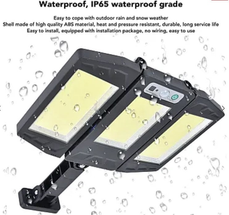 Lampa solara de perete senzor de miscare cu telecomanda TRIPLA COB pentru exterior - 3 | YEO