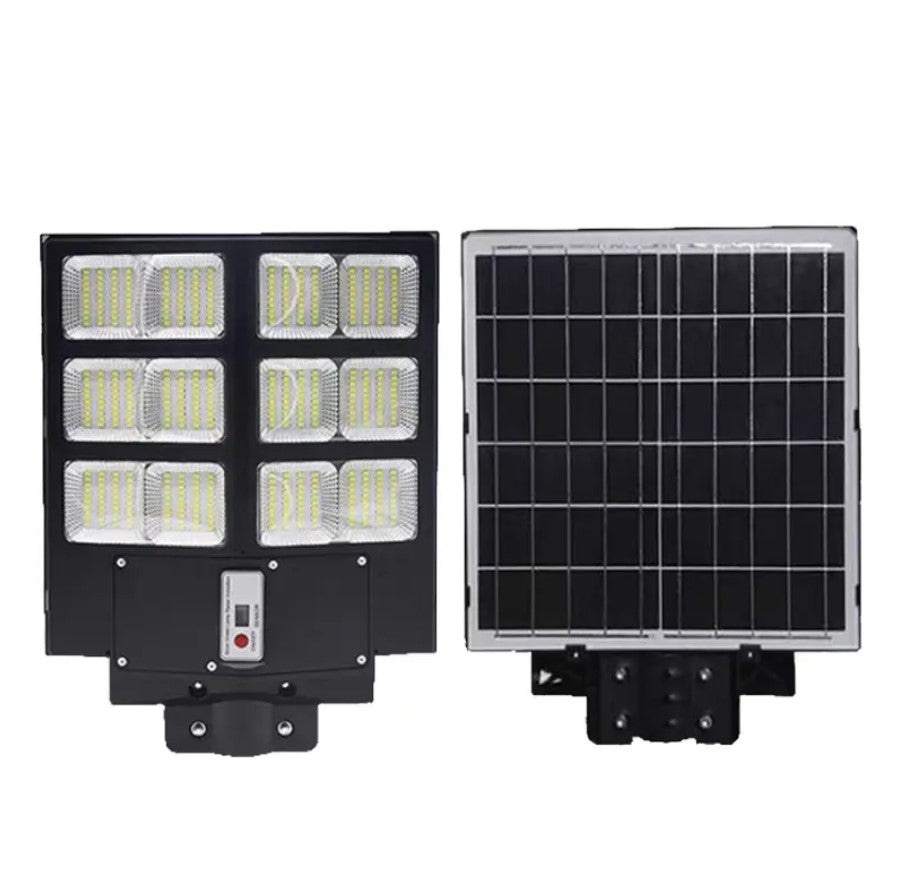 Lampa solara stradala cu panou solar si acumulator incorporate, cu inductie, 600W, 1300Lm, negru - 3 | YEO