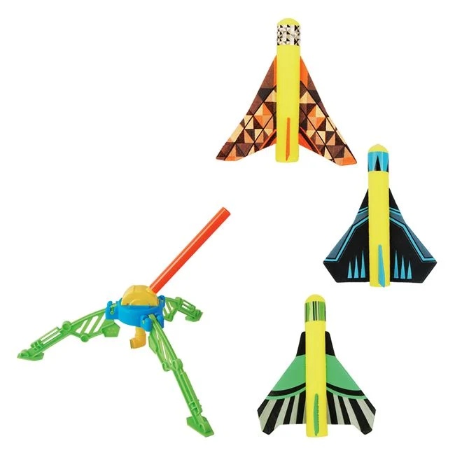 Lansator de avioane, cu 3 avioane din spuma, dimensiuni 20x18cm, multicolor - 3 | YEO
