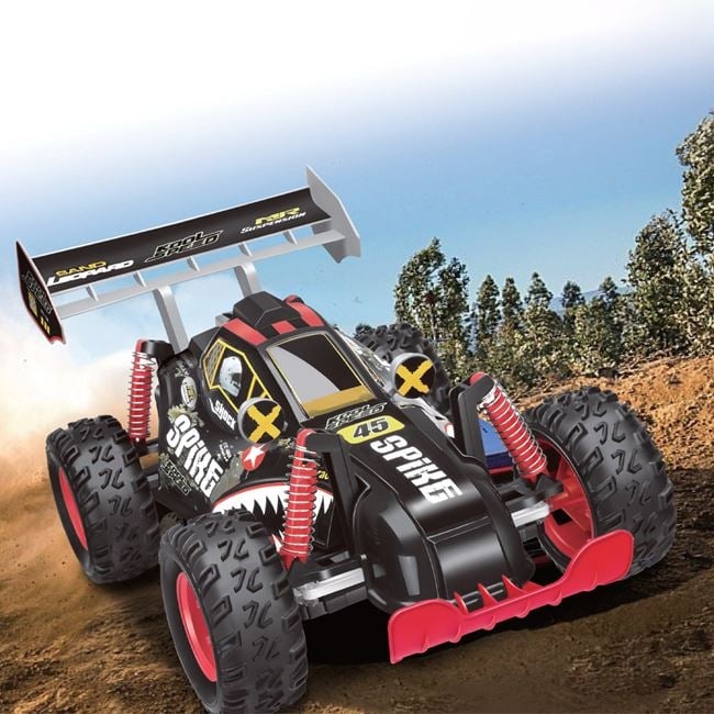 Masina Buggy rock Crawler, cu functii complete si telecomanda, 44x22x21cm, negru-rosu