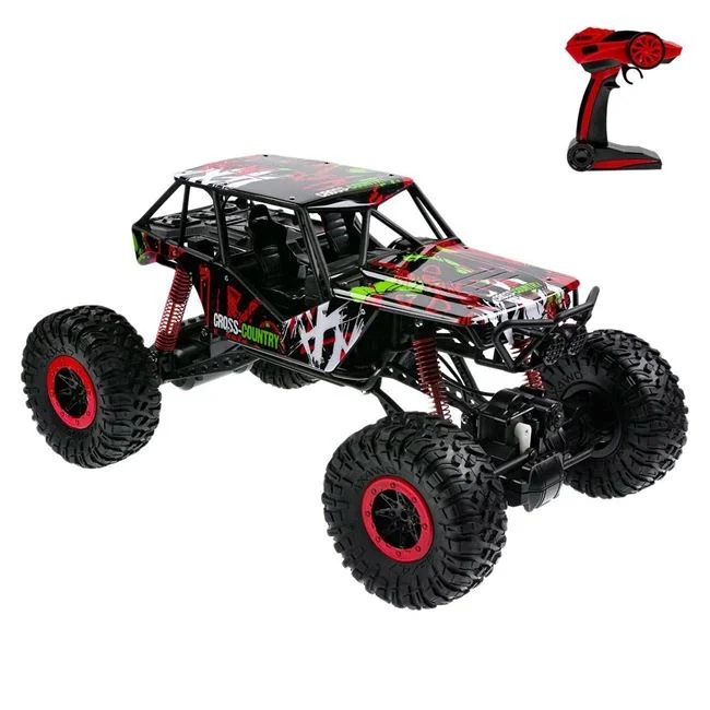 Masina Rock Crawler cu telecomanda, pentru suprafete accidentale, deplasare in toate directiile, 40x20x22cm, multicolor