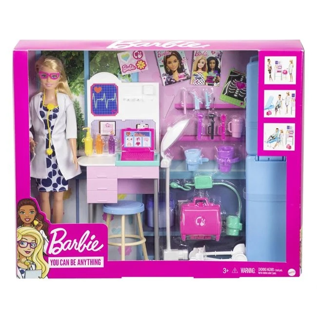 Papusa cu cabinet medical Barbie, dimensiune 39.5x9x32.5cm, multicolor - 2 | YEO