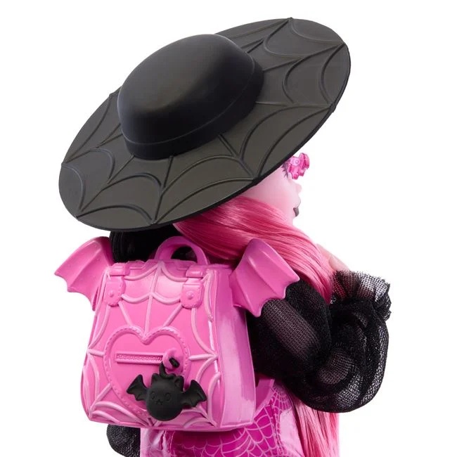 Papusa Monster High Draculaura cu accesorii incluse, varsta 4+ ani, 24x7x31cm, roz-negru - 1 | YEO