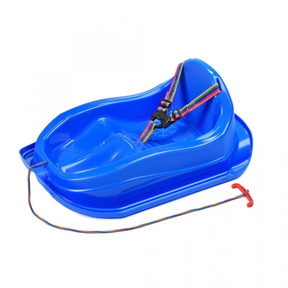 Sanie bob Marmat baby pentru copii de 1 an+, cu centura de siguranta, albastru