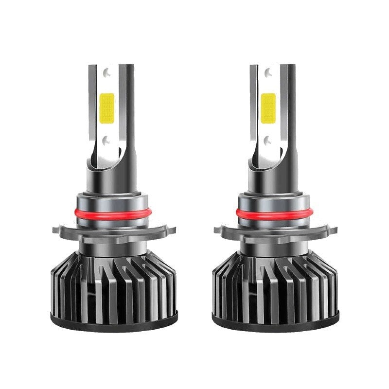 Set 2 becuri LED HB4 - 9006, 100W, COB, 12000LM, 6000K, lumina alb-rece