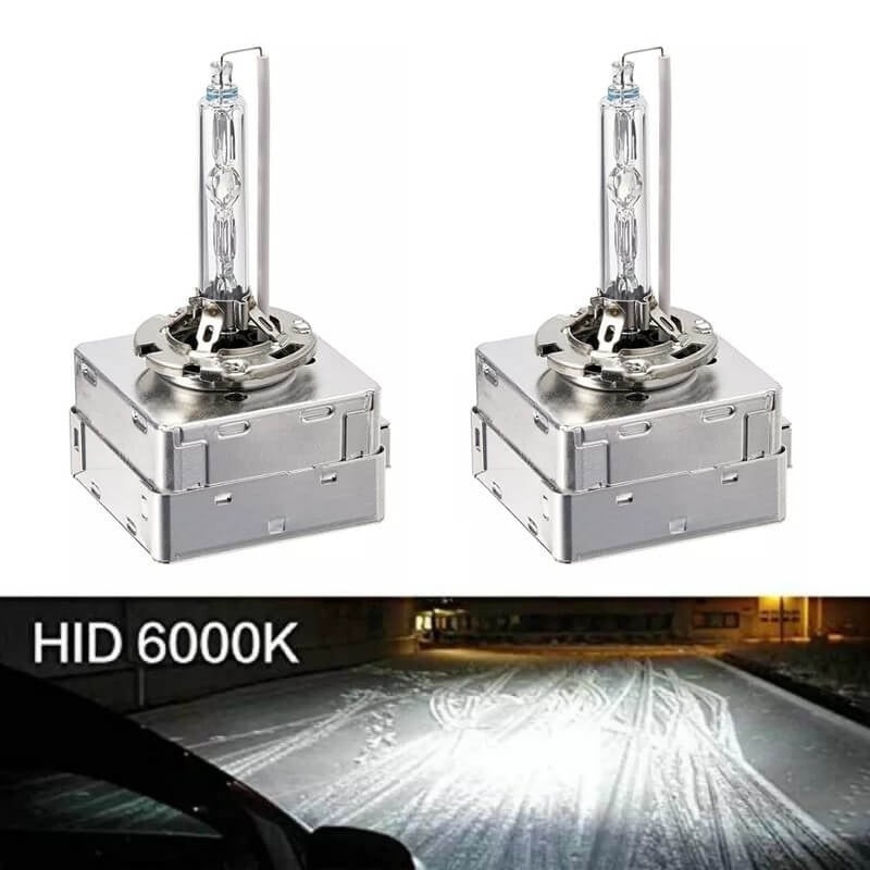 Set 2 becuri Xenon D1S 35W, 6000K, 3200LM, lumina alb-rece - 1 | YEO