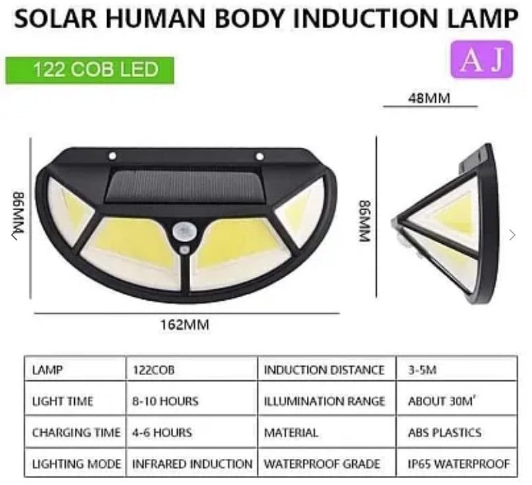 Set 2 x Lampa solara SH -122 LED COB cu senzor de miscare si lumina 3 moduri ILUMINARE - 2 | YEO