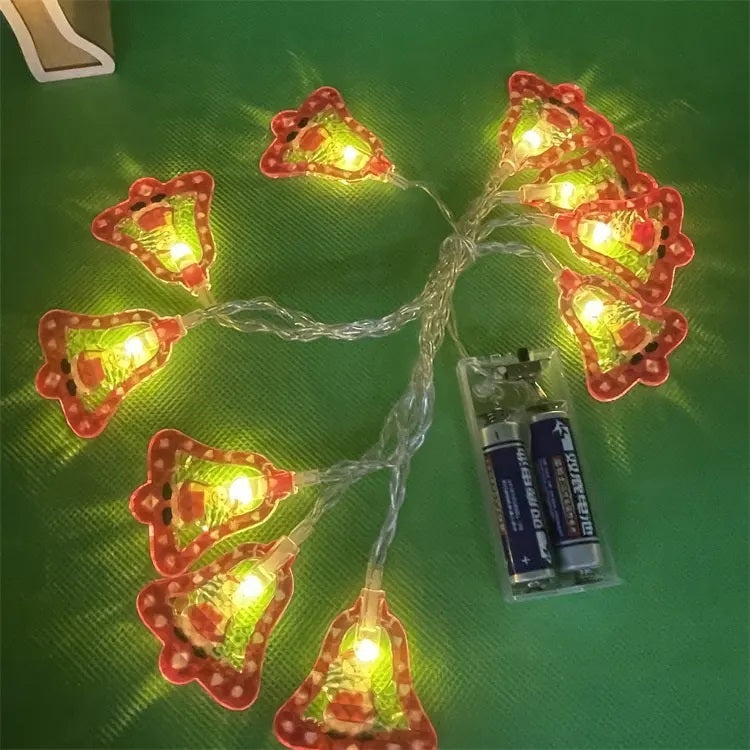 Set 3 Instalatii Luminoase de Craciun cu Clopotei, 4x2m, 4x10 LED-uri, Multicolor - 2 | YEO