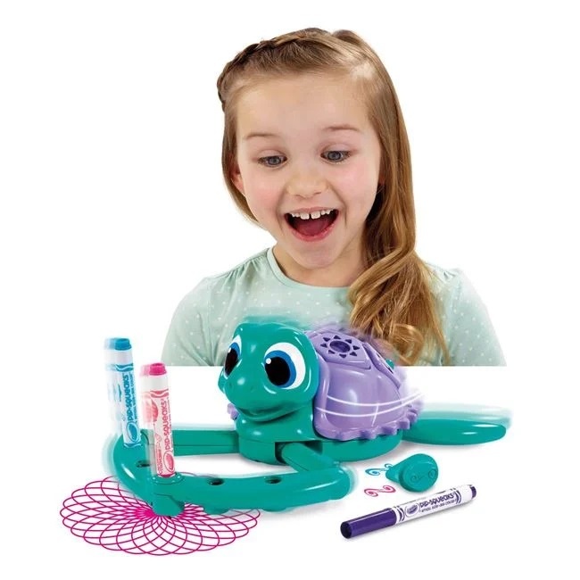 Set creativ cu Testoasa Desenatoare, 5 carioci multicolore, 4ani+, verde - 2 | YEO