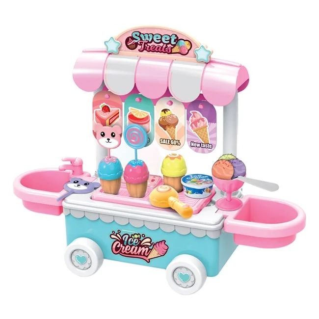 Set de joaca magazin de inghetata, cu accesorii, varsta 3+ ani, din plastic, 24.5x16.5x37cm, multicolor - 1 | YEO