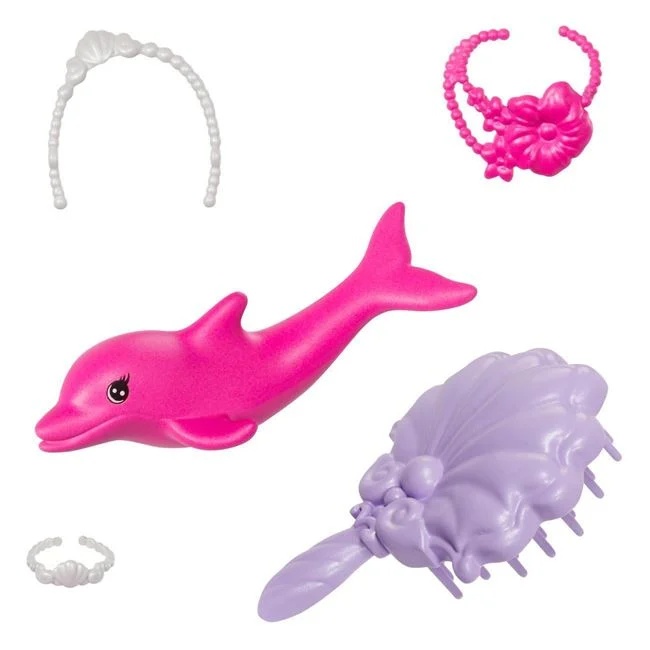Sirena Barbie transformare magica, include accesorii de styling, varsta de la 9 luni la 3 ani, 19x5x32.5cm, roz - 3 | YEO