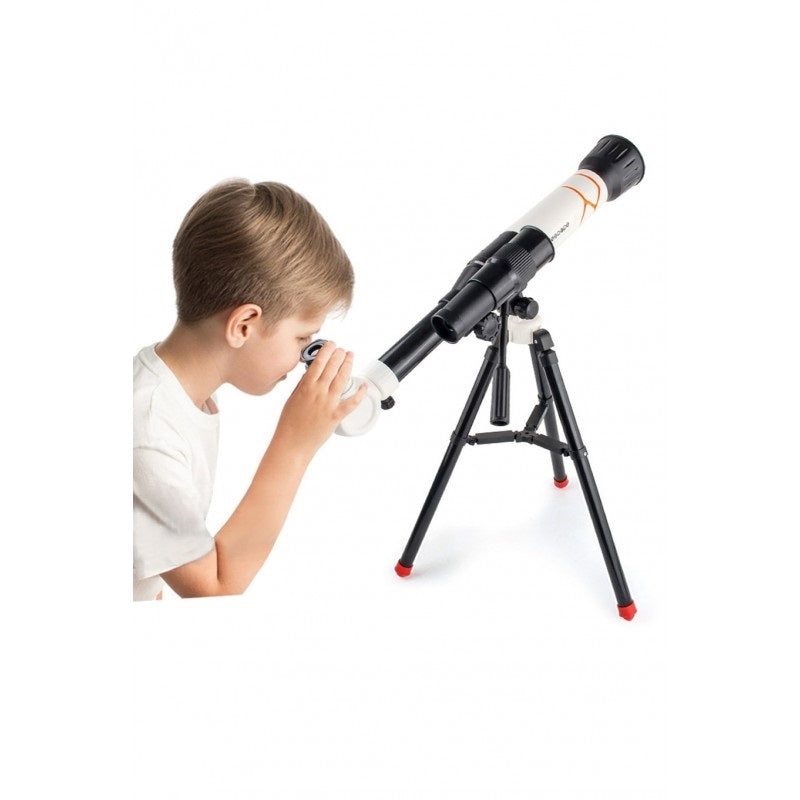 Telescop cu trepied pentru copii si adulti, Zoom 40x, IPX4, Plastic si Sticla FMC, 44.5x9x25cm, Alb - 3 | YEO