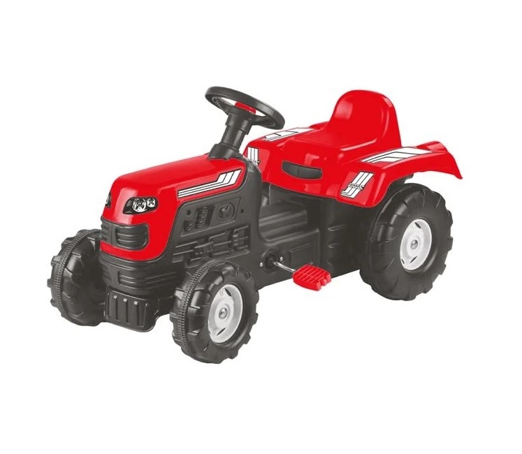 Tractor pentru copii cu pedale, 3 ani+, 50 kg, 81.5x45x52cm, rosu