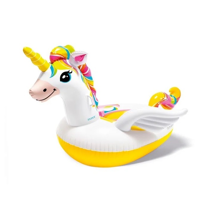 Unicorn Gonflabil, Intex, 2.26x1.73x0.97m, Alb-galben