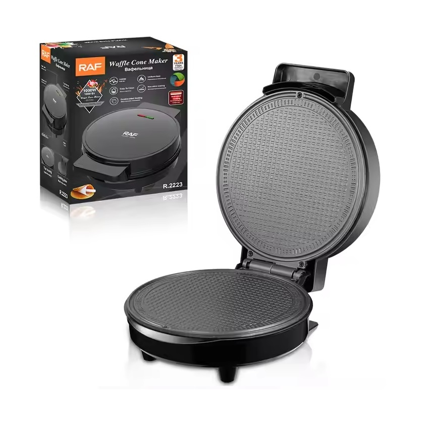 Aparat de facut conuri de vafe, RAF R2223, 1000 W, diametru 20 cm, negru - 3 | YEO