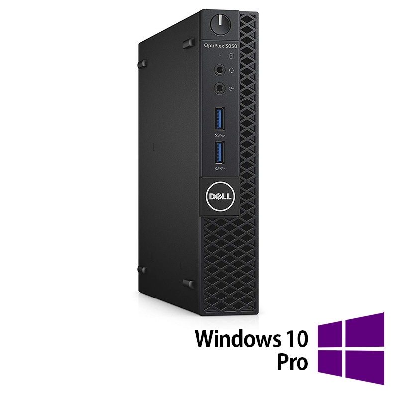 Calculator Refurbished DELL OptiPlex 3060 MiniPC Intel Core i3-8100T 3.10GHz 8GB DDR4 256GB SSD + Windows 10 Pro