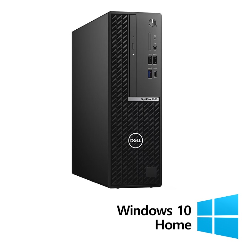 Calculator Refurbished DELL OptiPlex 7080 SFF Intel Core i5-10500 3.10 - 4.50GHz 8GB DDR4 256GB SSD + Windows 10 Home