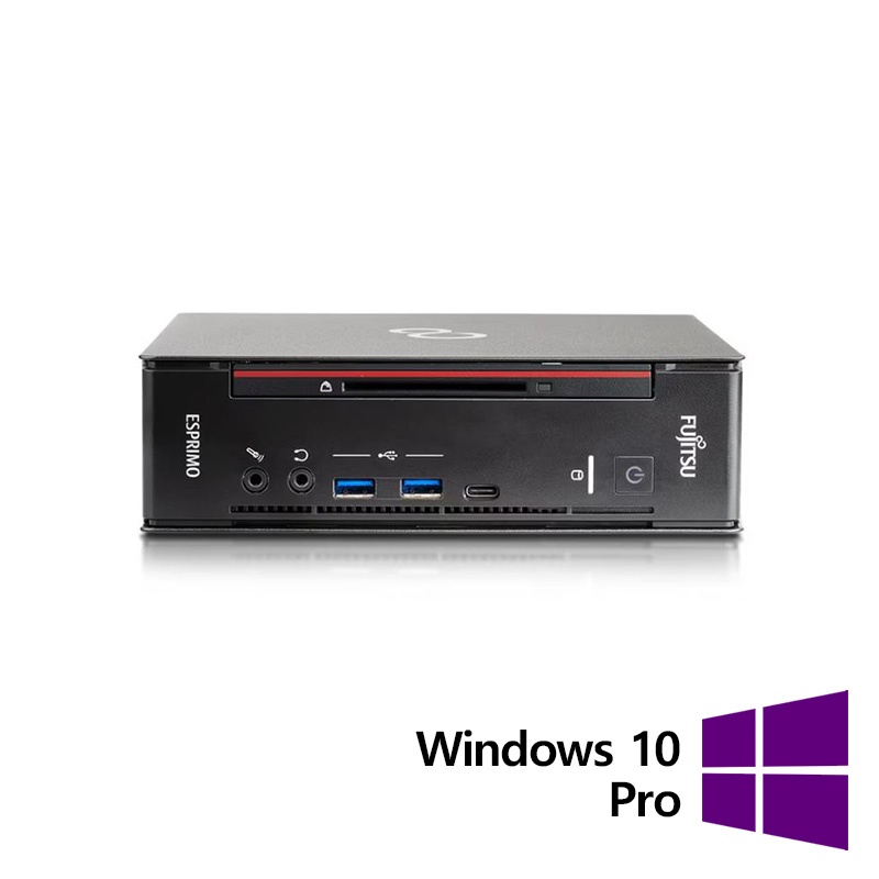 Calculator Refurbished Fujitsu Q958 Mini PC Intel Core i5-9500 3.00 - 4.40GHz 8GB DDR4 256GB SSD + Windows 10 Pro