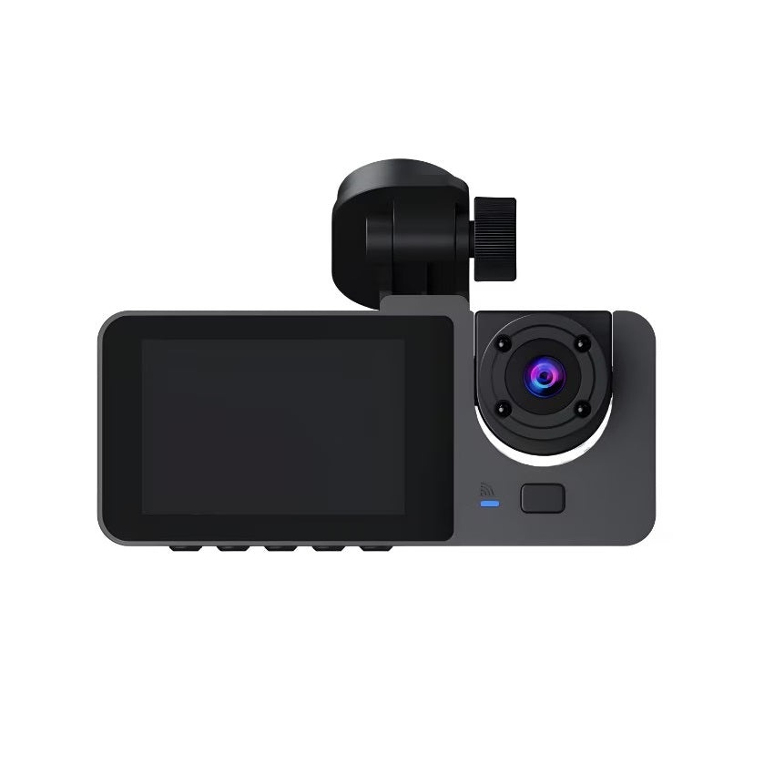 Camera auto DVR tripla, Full-HD, Ecran IPS 2.35