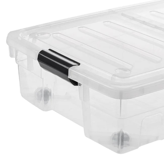 Cutie de depozitare, din plastic, cu capac, capacitate 60L, transparent - 3 | YEO