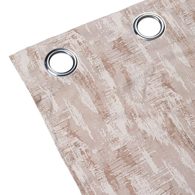 Draperie decorativa semitransparenta, cu grad scazut de umbrire - lasa lumina sa treaca, model shiny, cu inele, 140x260 cm, taupe - 2 | YEO