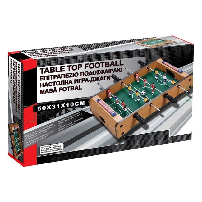 Fotbal de Masă din Lemn, 50x31x10 cm, Joc Interactiv pentru Copii - 1 | YEO