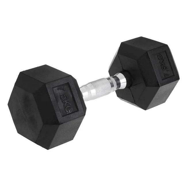 Gantera antrenament, 7.5kg, negru