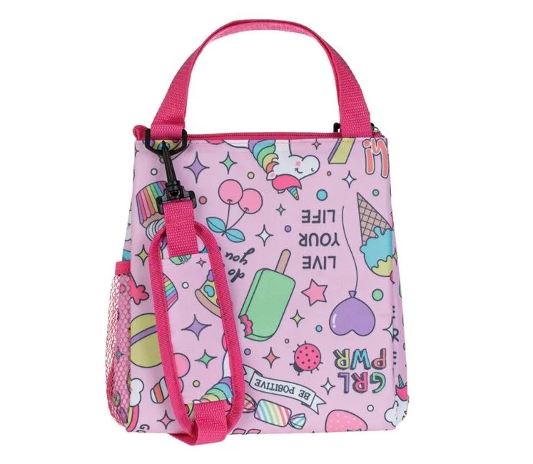 Geantă Izotermă pentru fete, cu Unicorni, 8L, 23x14x25cm, roz - 1 | YEO