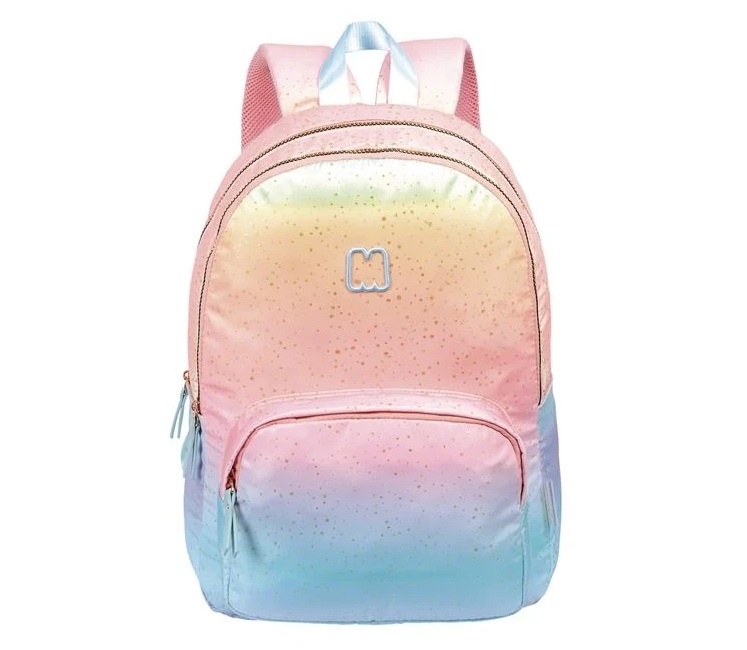 Ghiozdan pentru seria, seria Marshmallow, degrade, ciel-corai, 33x16x44 cm