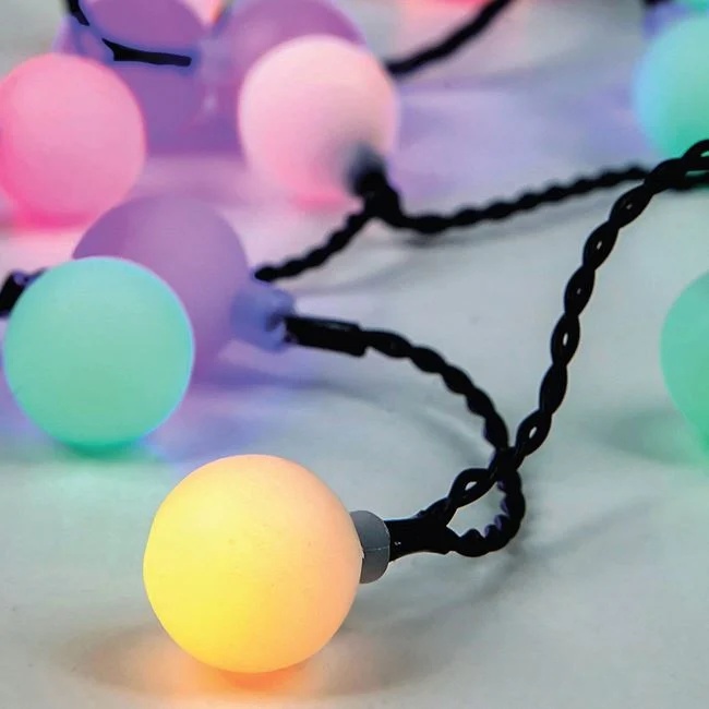 Instalatie de lumini, cu 40 becuri led, lungime 7m, multicolor