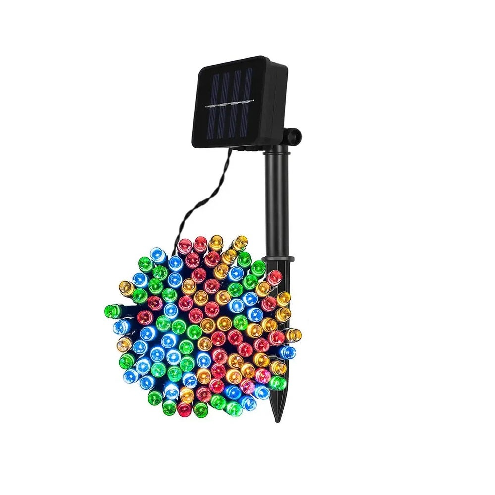 Instalatie Luminoasa Solara, IP44, de 30/50/100m Lungime, cu 150/250/500 LED-uri, Lumina Multicolora
