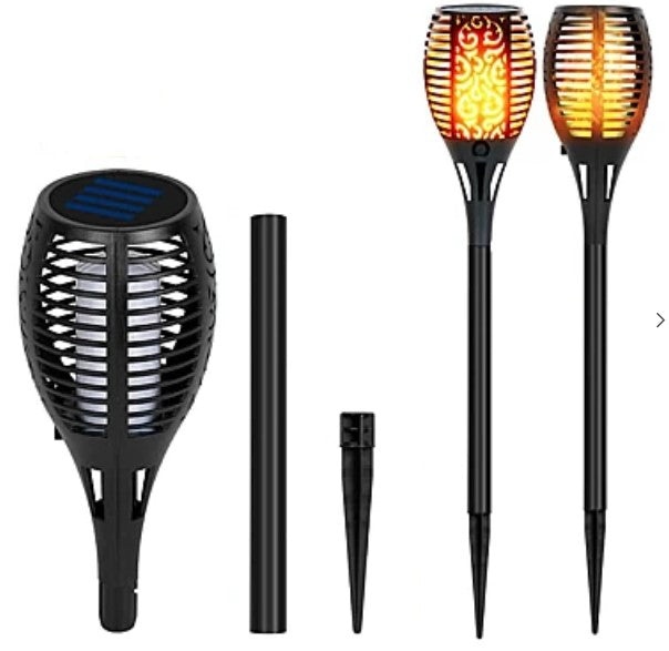 Lampă solară de grădină XF-6018 58cm, decorativa, cu design elegant, de culoare neagra - 3 | YEO