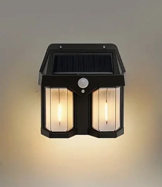 Lampa solara de perete dubla CB 228 tip felinar, decorativ, de perete - 3 | YEO
