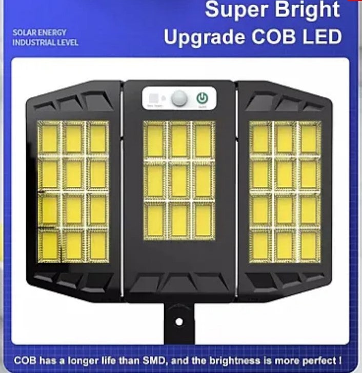 Lampa solara LED cu senzor de miscare 10000 Lm TRIPLA COB cu telecomanda - 3 | YEO