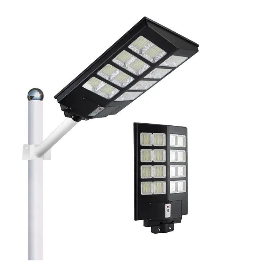 Lampa solara stradala cu panou solar si acumulator incorporate, cu inductie, 800W, 1600Lm, negru - 3 | YEO