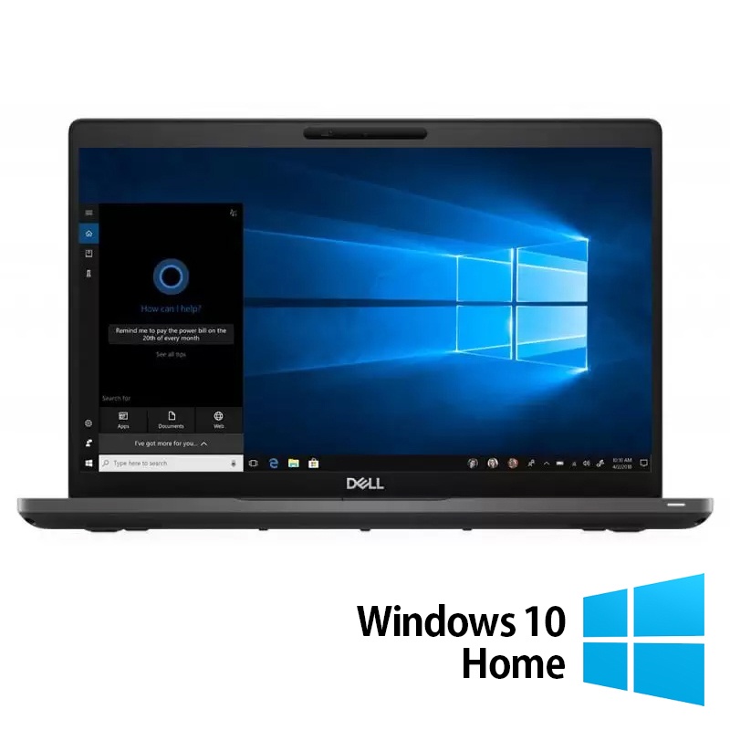 Laptop Refurbished Dell Latitude 5400 Intel Core i5-8365U 1.60 - 4.10GHz 16GB DDR4 512GB SSD 14 Inch Full HD Webcam + Windows 10 Home