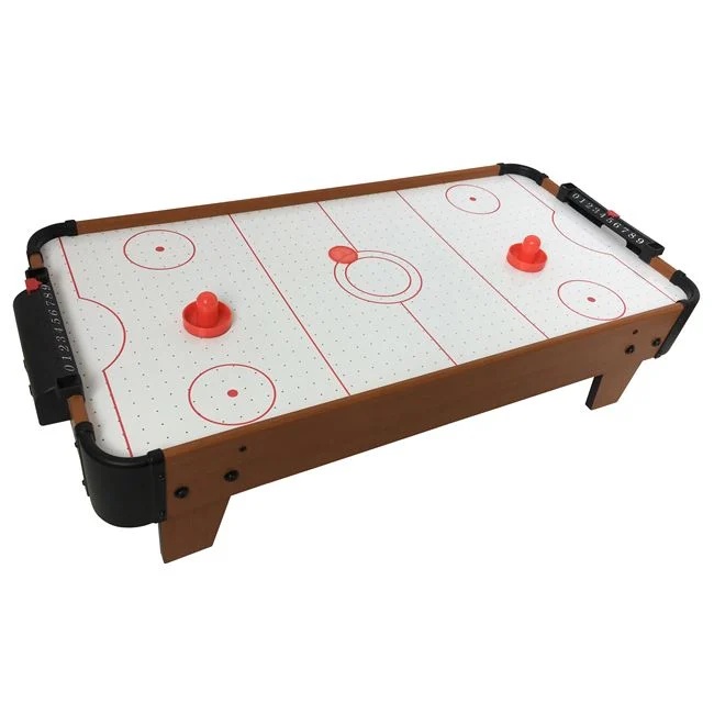 Masa Air Hockey cu 2 pucuri si 2 discuri, varsta 3+ ani, 87x41.5x21cm, maro