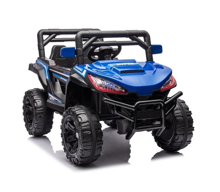 Masina Electrica pentru copii, model Teren Off Road, 12V, 9 luni–3 ani, 30 kg, negru-bleu
