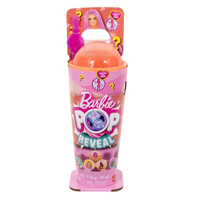 Papusa Barbie Pop Reveal cu bautura cu miros de mango, varsta 3+ ani, 12x30 cm, multicolor - 2 | YEO