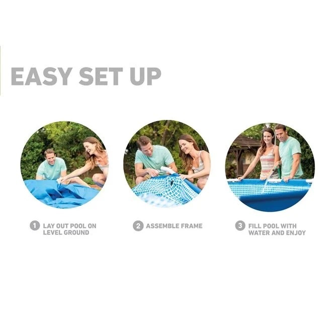 Piscina cu Schelet Metalic Prism cu Pompa de Filtrare si Filtru, Intex, Ø3.66x0.76m, albastru - 3 | YEO