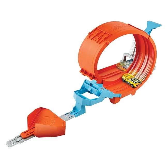 Pista de curse Hot Wheels, include lansatoare si o masina Hot Wheels, 38x8x26cm, multicolor - 3 | YEO