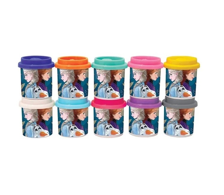 Plastilină Frozen, Set cu 10 Recipiente si Capace Forme, 500g, 3ani+ - 1 | YEO