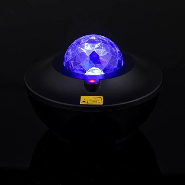 Proiector pentru camera, cu LED, cu telecomanda si cablu USB, negru