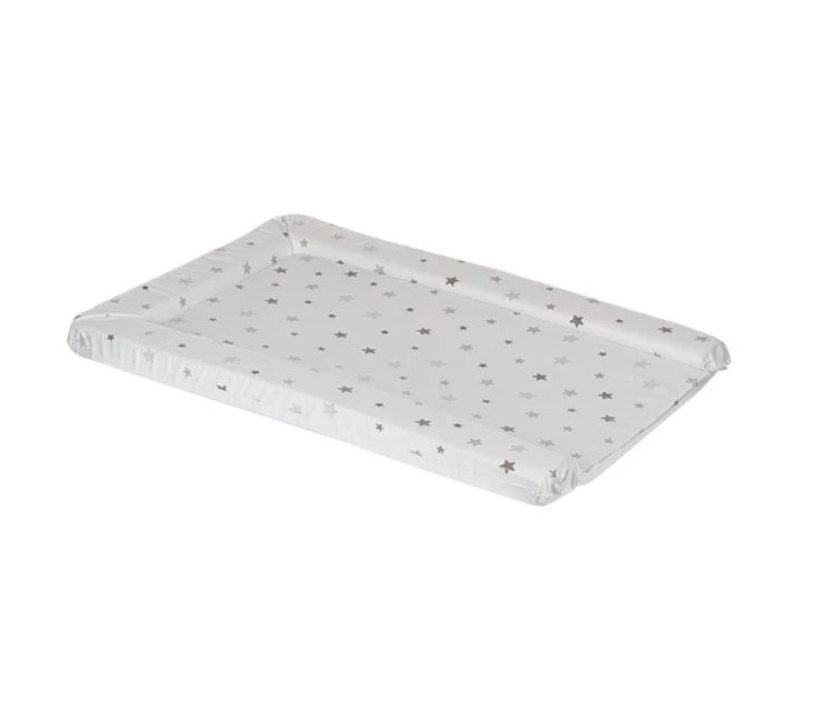 Saltea pentru Masa, Infasat, model cu stele, Spuma si PVC, 75x46x5cm, gri