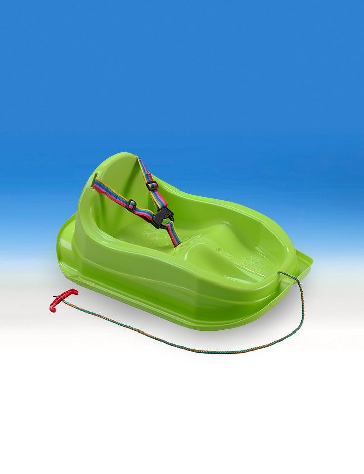 Sanie bob Marmat baby pentru copii de 12 luni+, cu centura de siguranta, verde - 2 | YEO